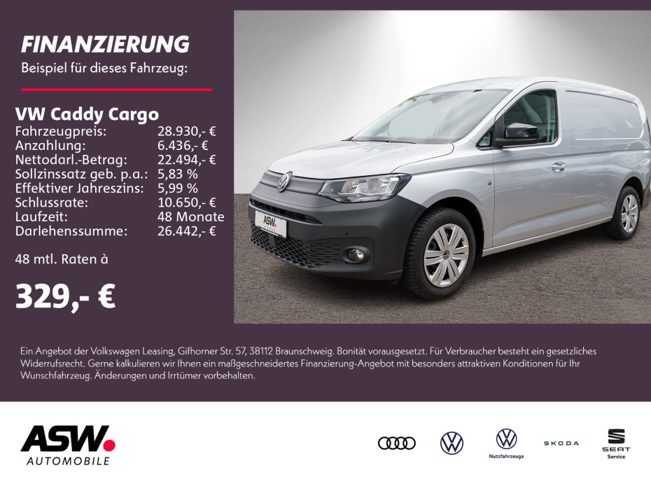 Caddy Cargo Maxi 2.0TDI DSG NAVI SHZ PDC RFK ACC