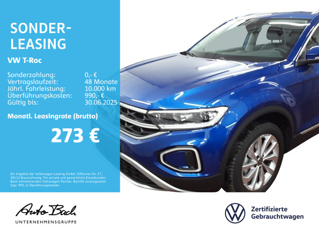 T-Roc 1.5 TSI DSG Style, Navi, LED, Rückfahrkamera, App-Connect, ACC, Klima