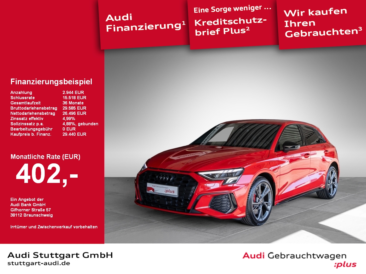 A3 Sportback 45 TFSI e S line AHK Parkassistent