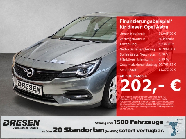 Opel Astra 1.4 K Ultimate Turbo Scheinwerferreg Mehrzonenklima Sportpaket