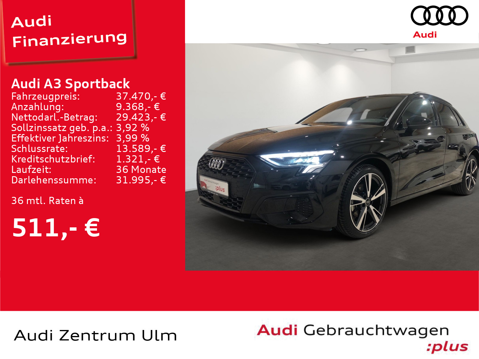 A3 Sportback advanced 35 TDI S tronic NAV+ R-KAM LED