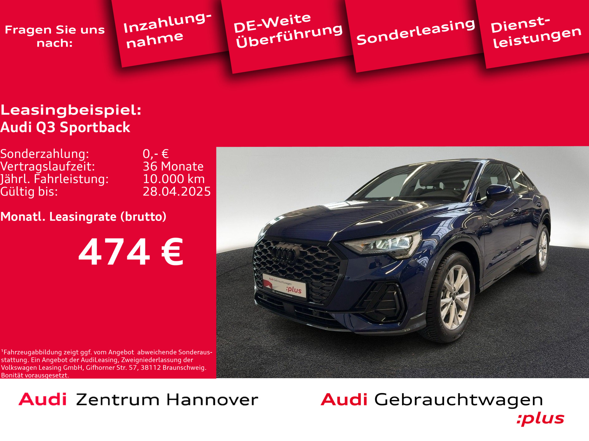 Q3 Sportback Sline 35 TFSI AHK DAB Kamera LED