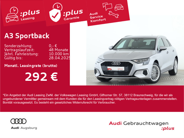 A3 Sportback advanced 35 TFSI S tr. *LED*8-fach*