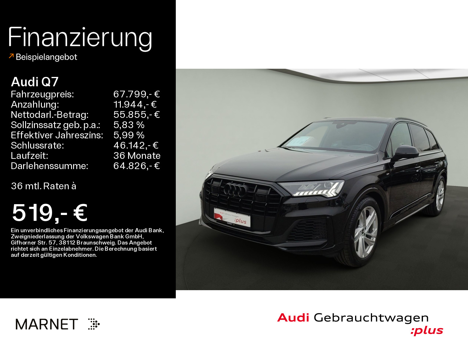 Q7 55 TFSI quattro S line*Navi*Matrix*HUD*AHK*PDC*Pano*Virtual Cockpit*Kamera
