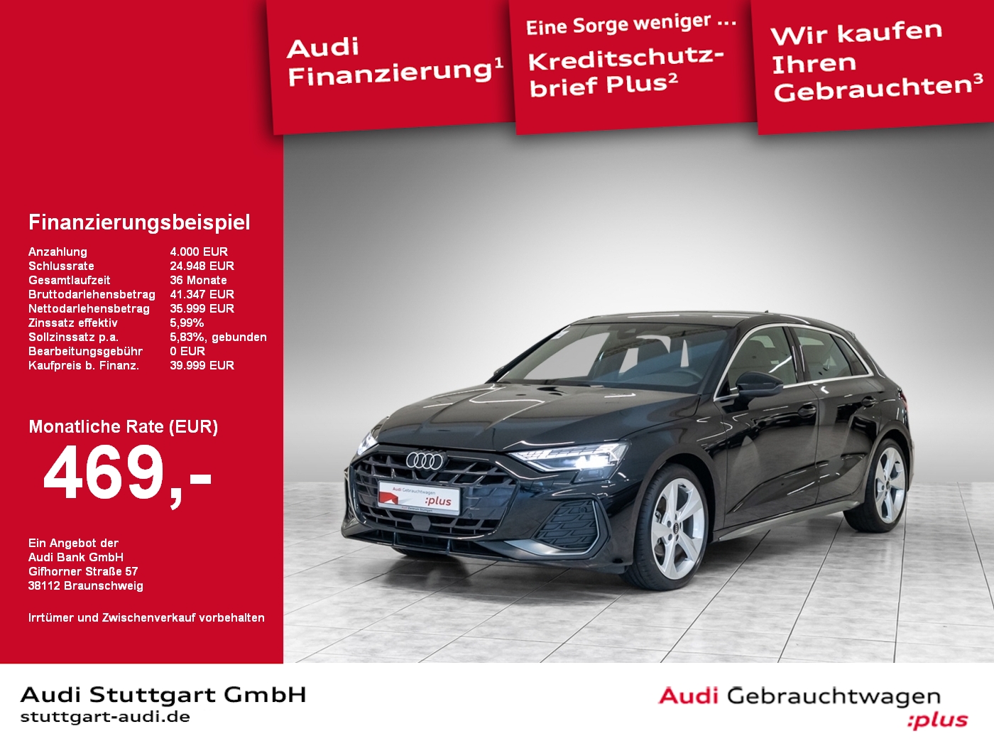 Audi A3 Sportback S line 35 TDI Sonos VC