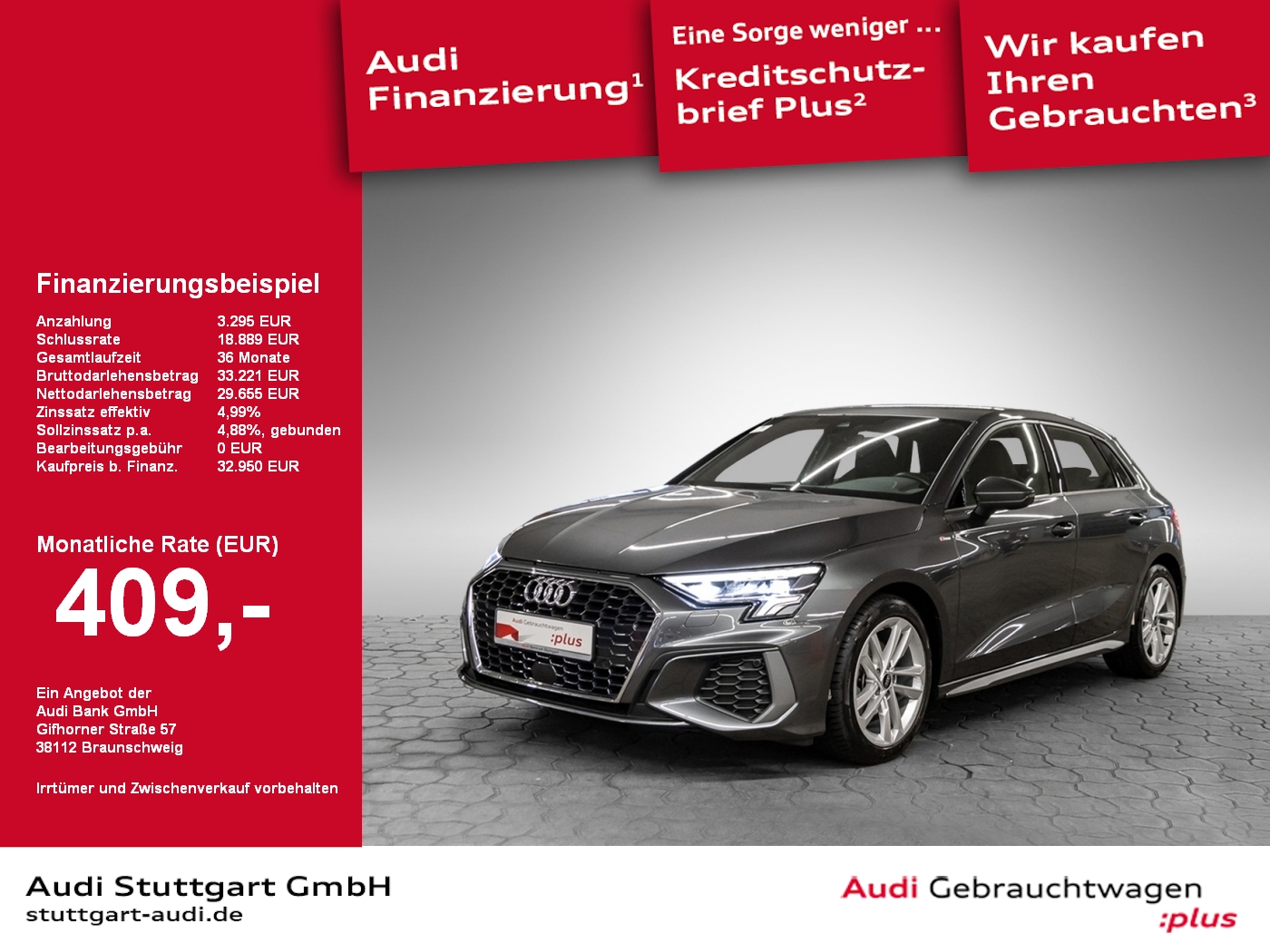 A3 Sportback 35 TDI S line LED Navi Kamera AHK