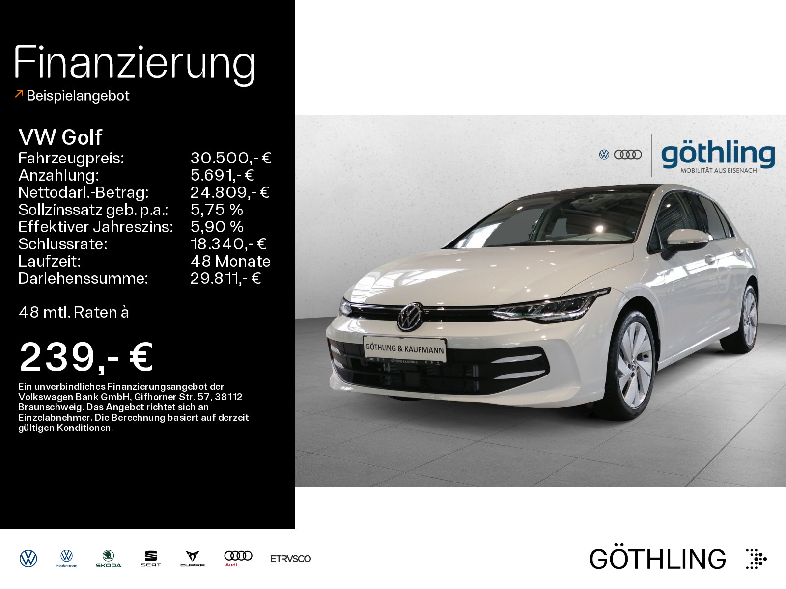 Golf Life 1.5 TSI 6-Gang*LED*AppConnect*SHZ*Pano