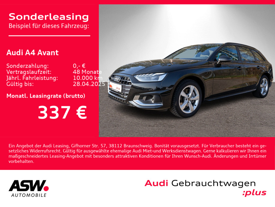 A4 Avant advanced 40TFSI quattro Navi LED RFK ACC