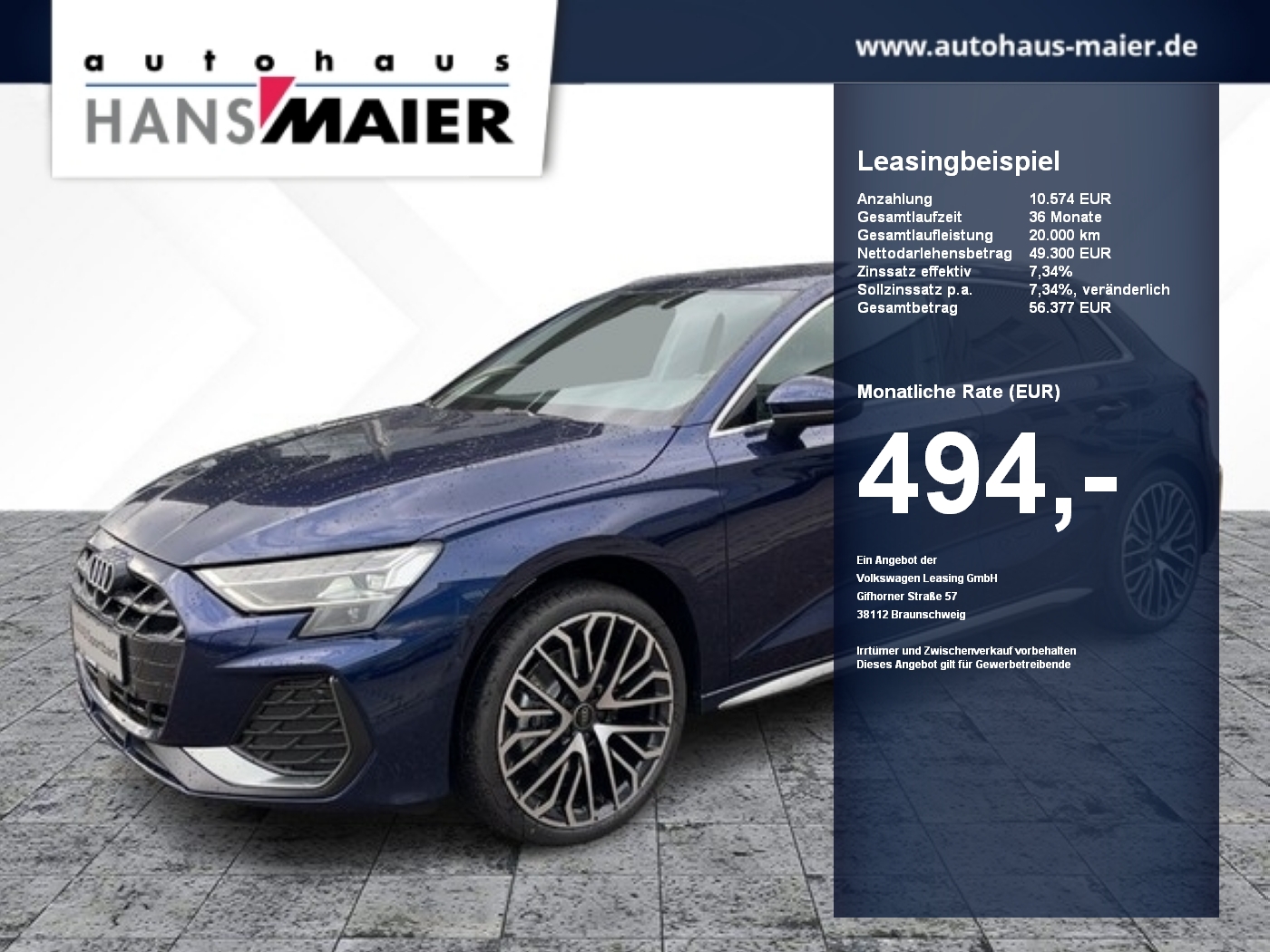 A3 Sportback TFSI S line S tronic AHK Navi+ VC