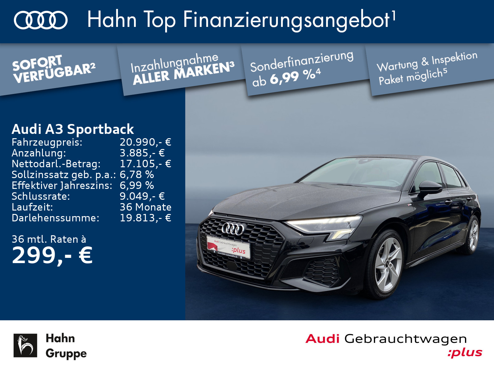 Audi A3 Sportback 30TDI S-Line