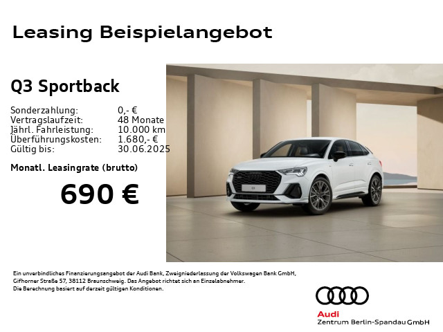 Q3 Sportback 40 TFSI qu. S line S tronic *SONOS*