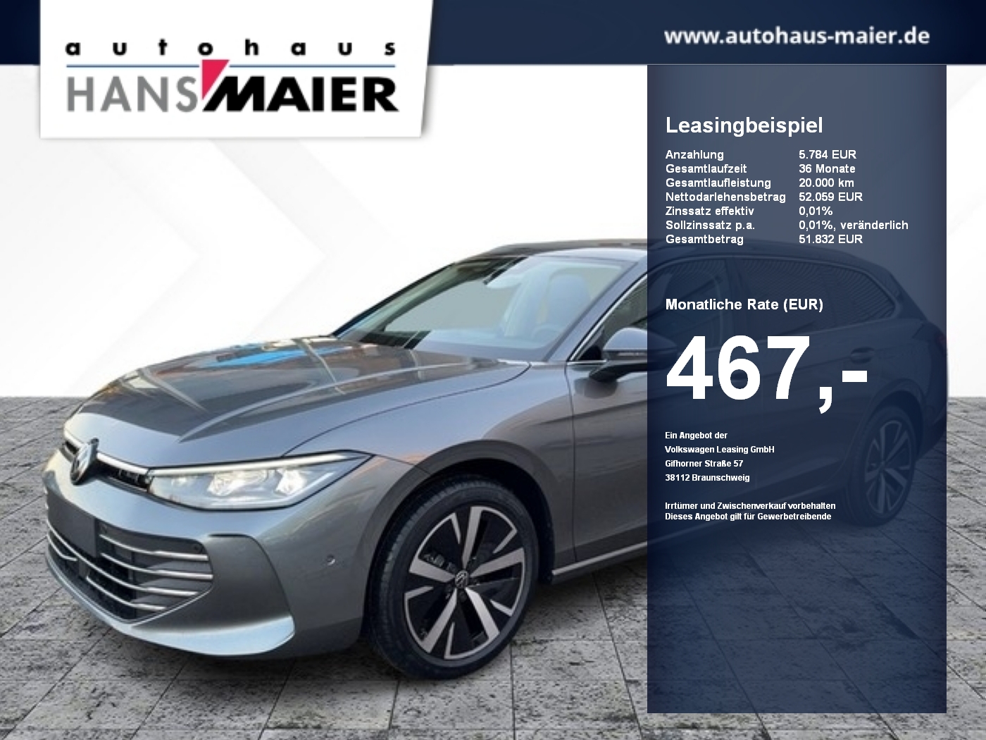 Passat Variant eTSI Business DSG DC AHK 360°