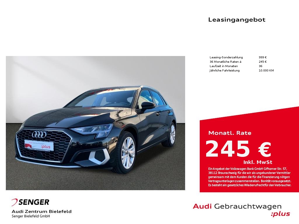 A3 Sportback Advanced 35 TDI MMI LED Kamera 