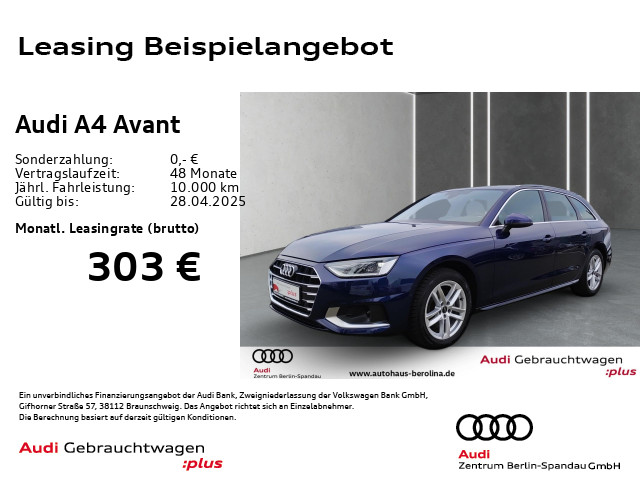 A4 Avant 35 TFSI Adv. S tronic *ACC*R-CAM*SHZ*