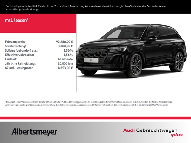 Q7 50 TDI QUATTRO+AHK+PANO+B&O+MATRIX+STANDH