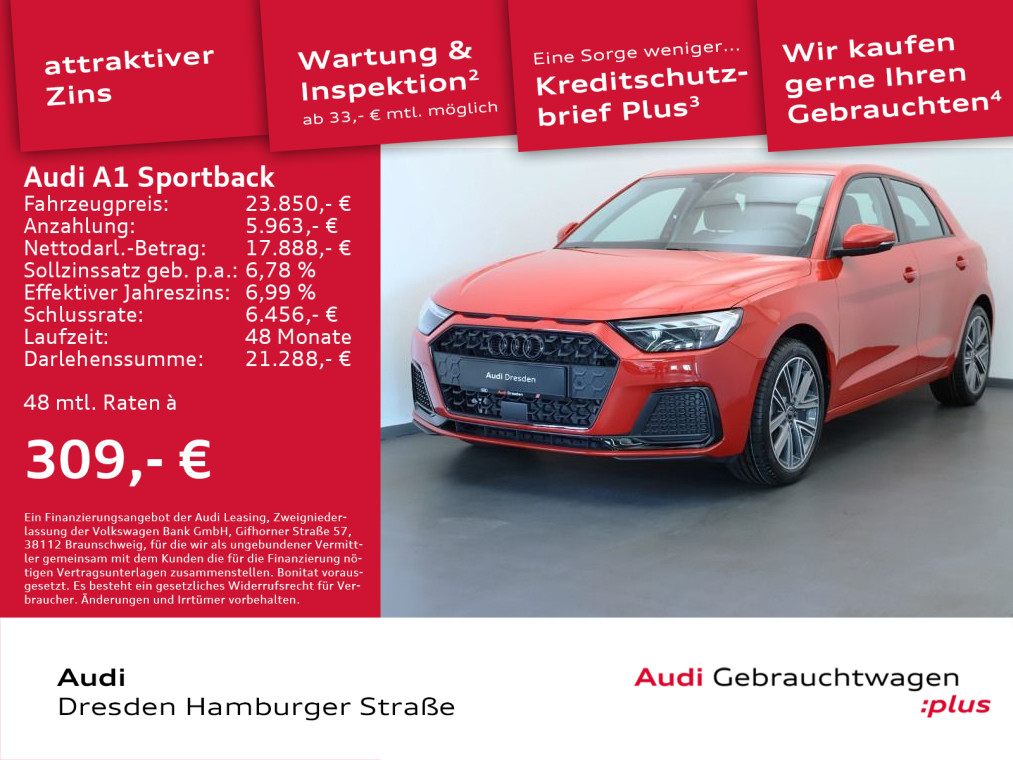 Audi A1 Sportback 25 TFSI advanced