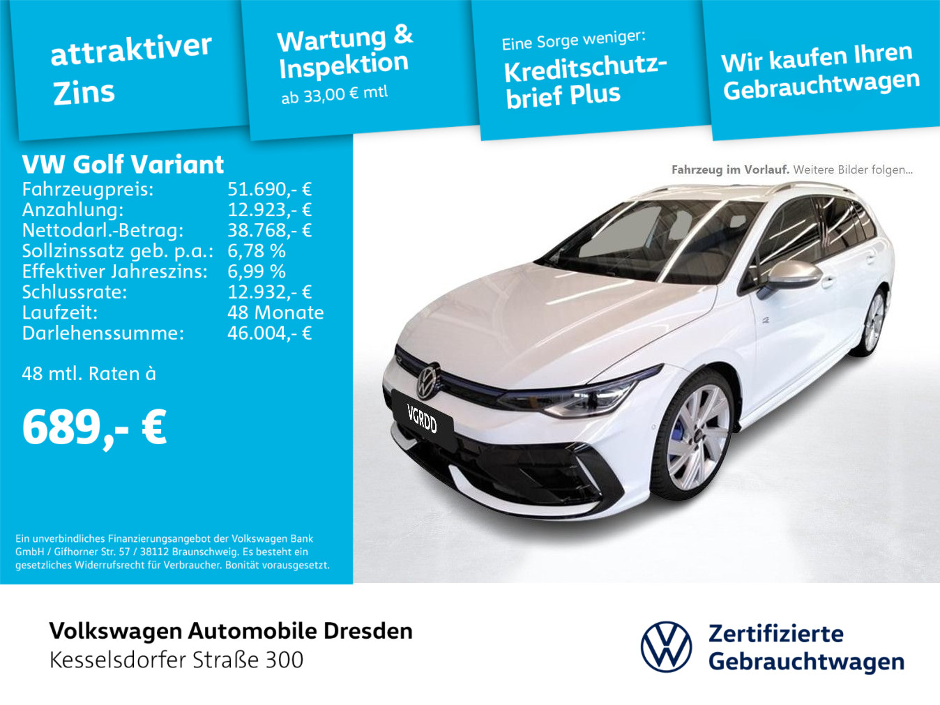 Golf VIII Variant 2.0 TSI R DSG 4M ACC LED Navi AHZV Kamera