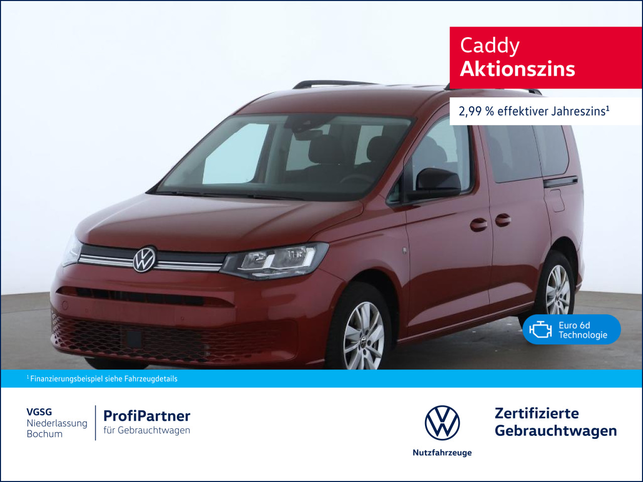 Volkswagen Caddy Life Stadhzg Kunstoffboden