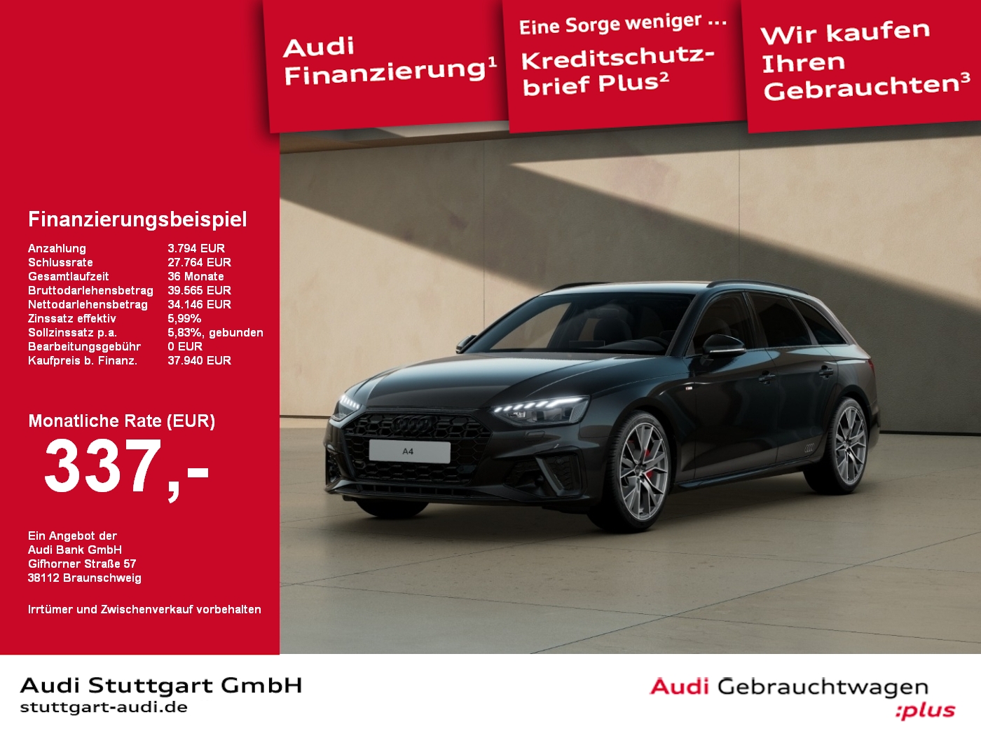 Audi A4 Avant S line 40 TFSI competition edition