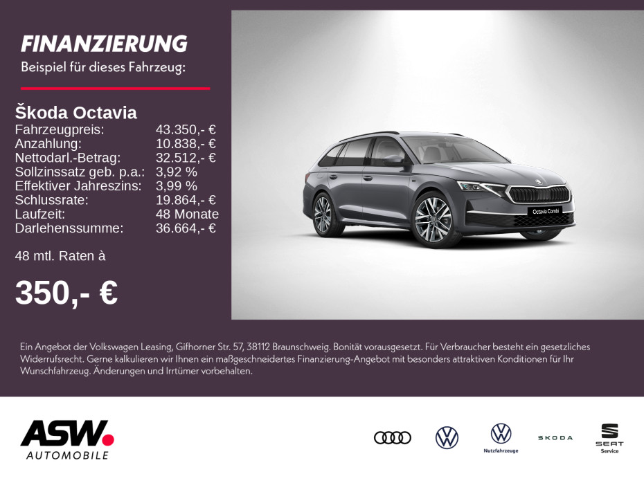 Octavia Combi Tour 2,0TDI 150PS DSG 360° ACC AHK