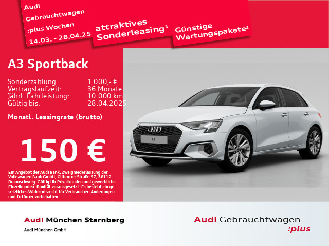 Audi A3 Sportback 30 TDI advanced