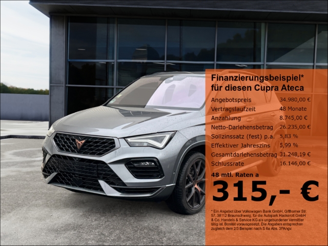 Ateca 2.0 TSI 221 KW (300 PS) 7-GANG DSG 4 Leder LED Navi Keyless AD e-Sitze ACC Parklenkass.