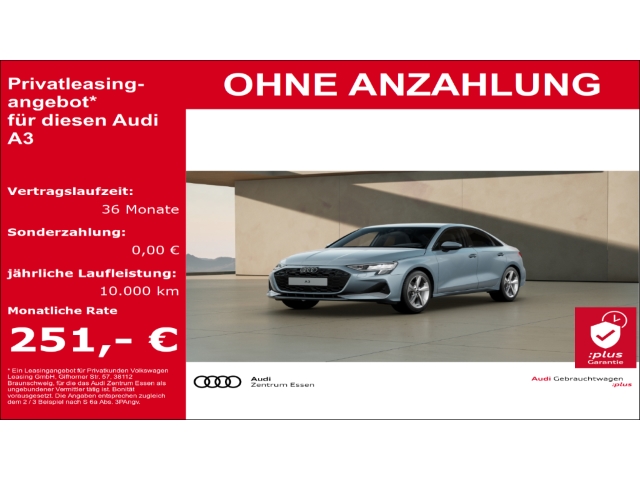 A3 30 TFSI Lim. Advanced S-TRONIC LED NAV SHZ RÜFA PDC MUFU FSE