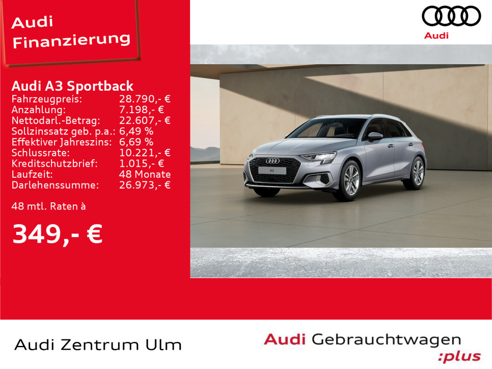 A3 Sportback advanced 30 TDI VIRTUAL PDC SHZ