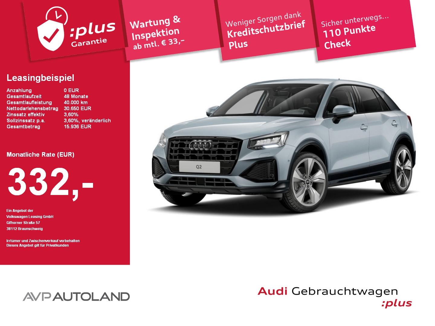 Q2 30 TFSI advanced | MMI NAVI PLUS | AHK |