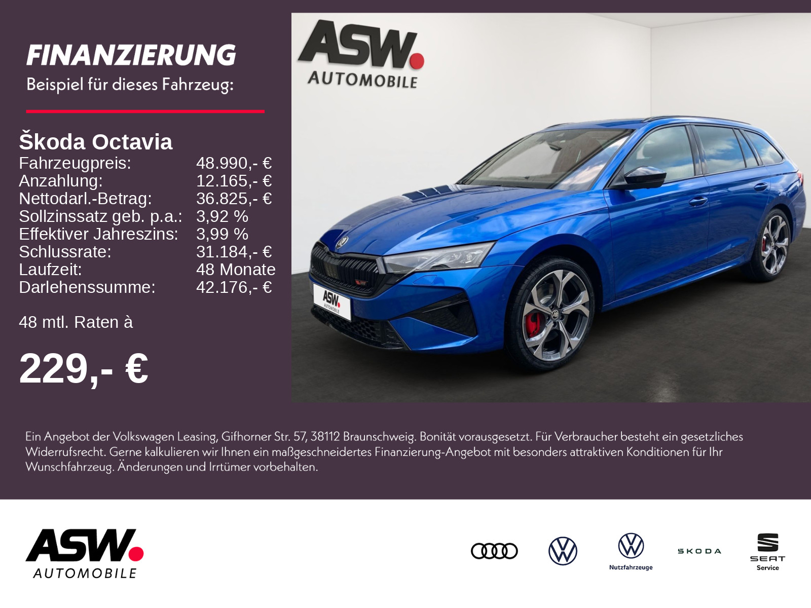 Octavia Combi RS 2,0 TSI 265PS DSG ACC 360° AHK