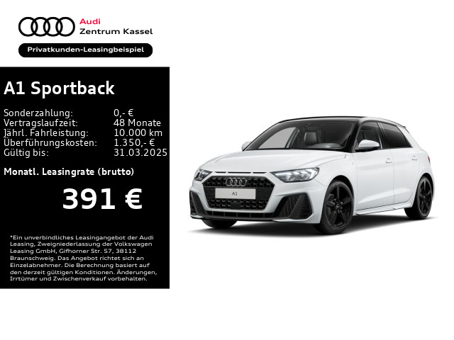 A1 Sportback S line 25 TFSI LED Teilleder PDC+