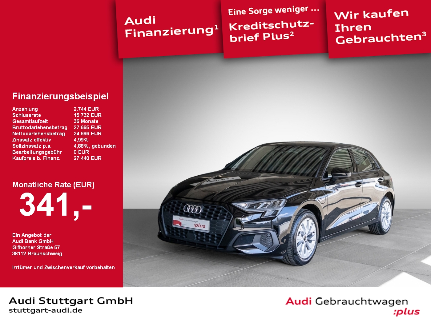 A3 Sportback 40 TFSI e AHK LED virtCo Kamera B&O