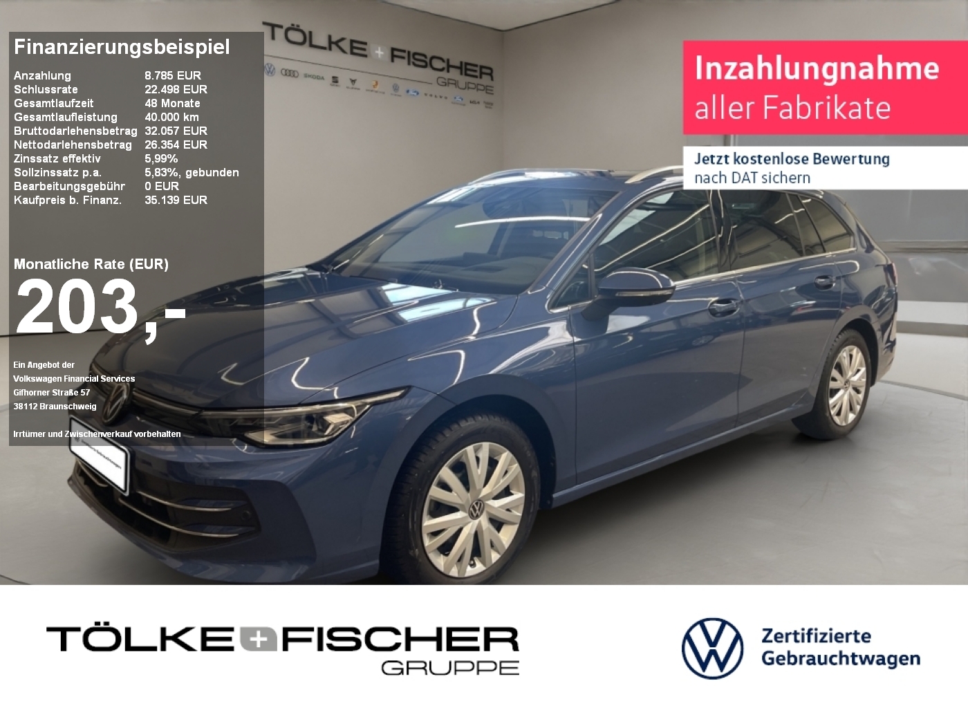 Golf VIII Variant 1.5 eTSI  W Style AHK Virtual