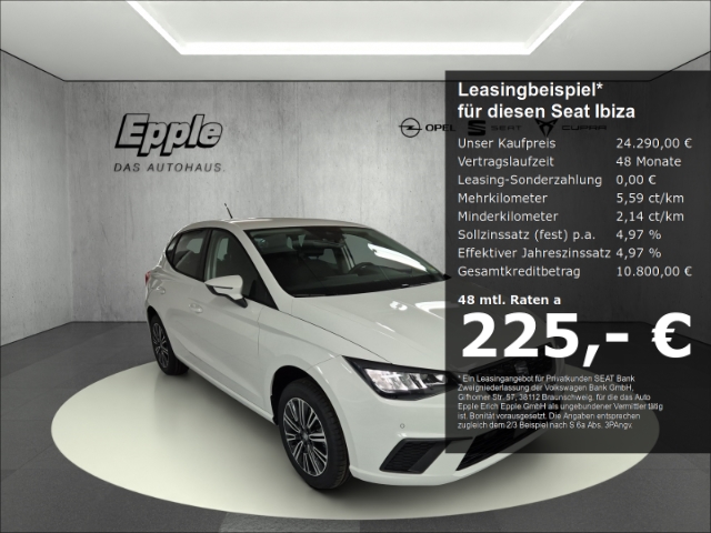 Ibiza Style Edition 1.0 TSI 85 kW (116 PS) 7-Gang-DSG Rückfahrkamera Sitzheizung