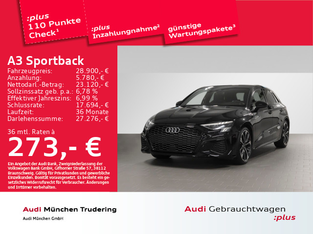 Audi A3 Sportback 35 TDI S line Assistenz-Paket Business-Paket