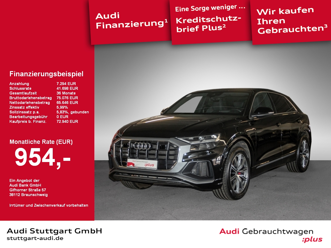 Audi Q8 55 TFSI e qu S line Sitzbelüftung