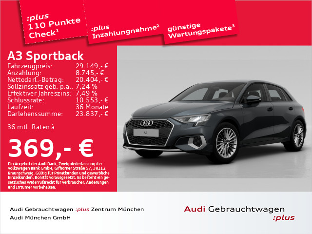 A3 Sportback 35 TFSI advanced SitzHzg/PDC