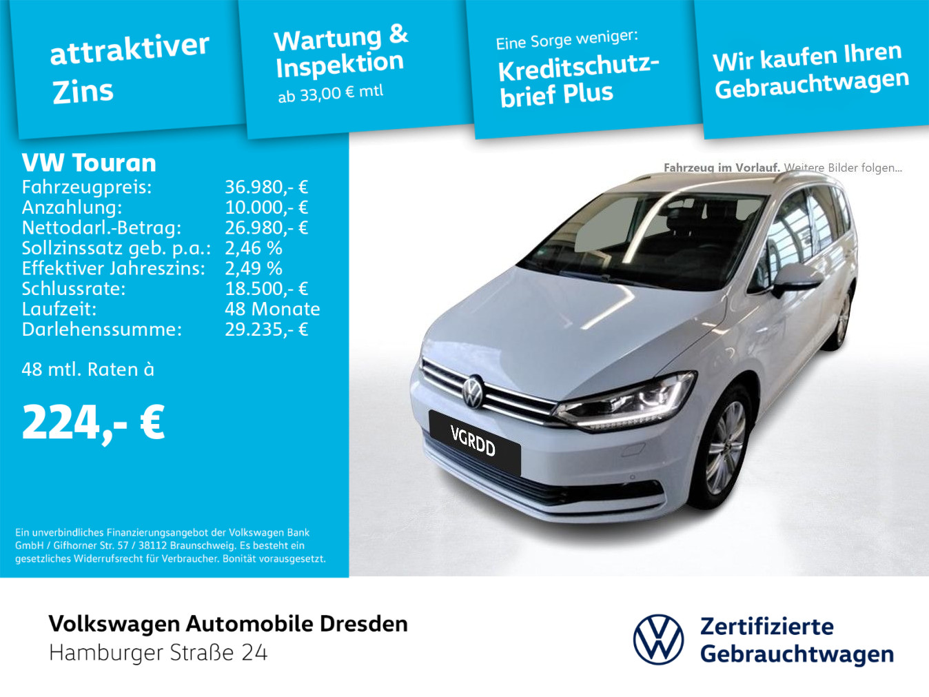 Touran Highline 2.0 TDI DSG LED AHK KAM DCC SIDE