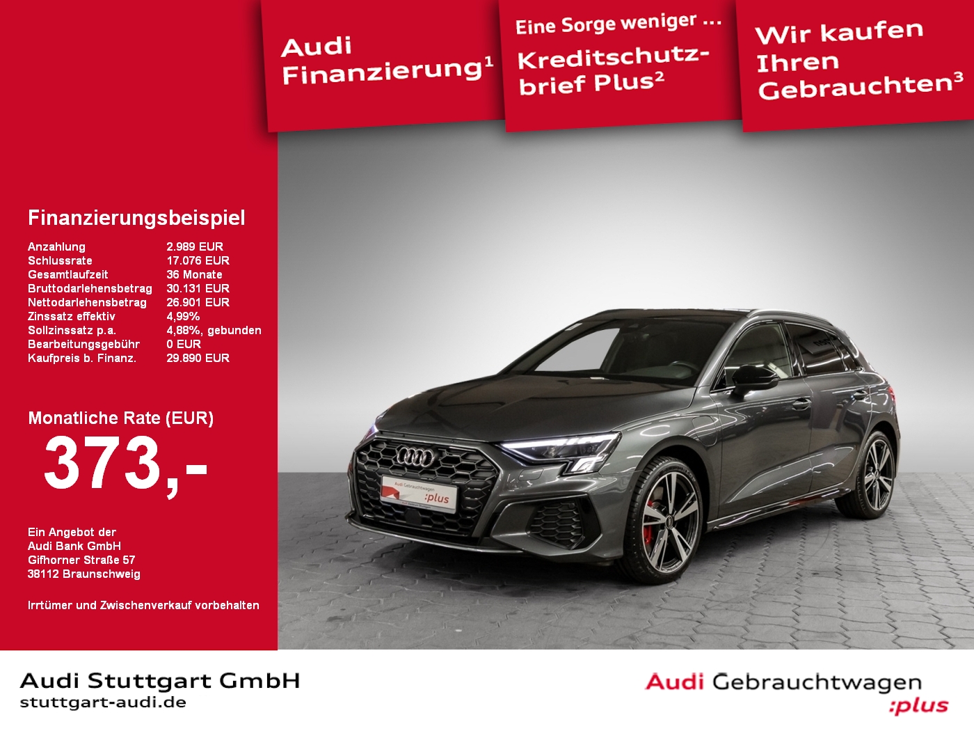 A3 Sportback 45 TFSI e S line LED Navi B&O AHK