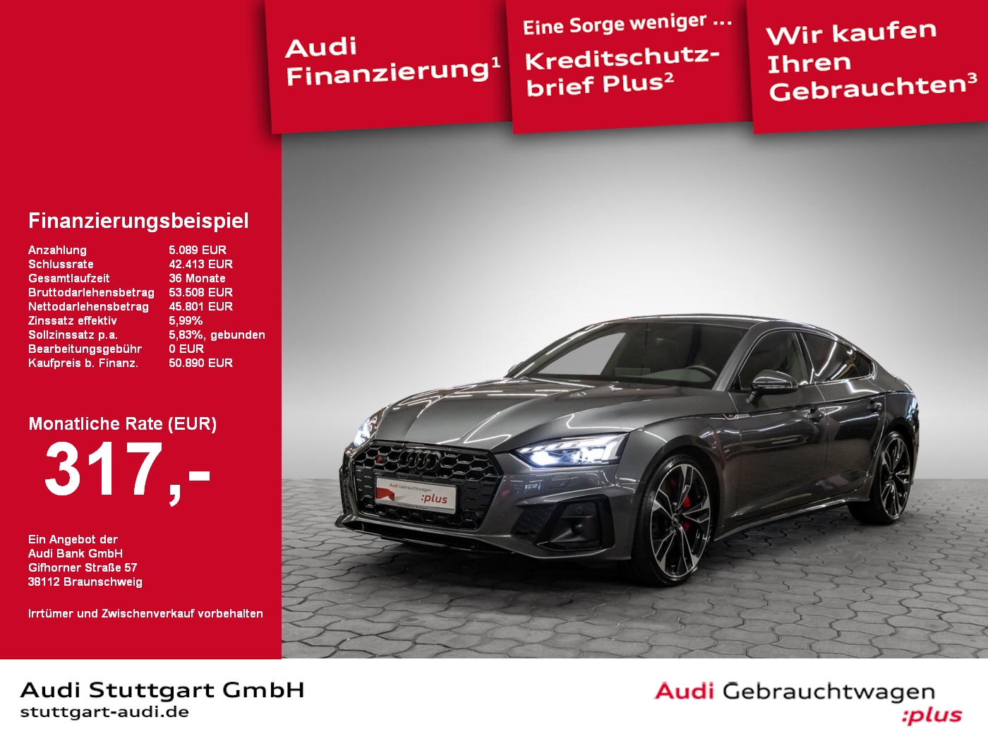 Audi S5 3.0 TDI quattro Sportback Laser Carbon