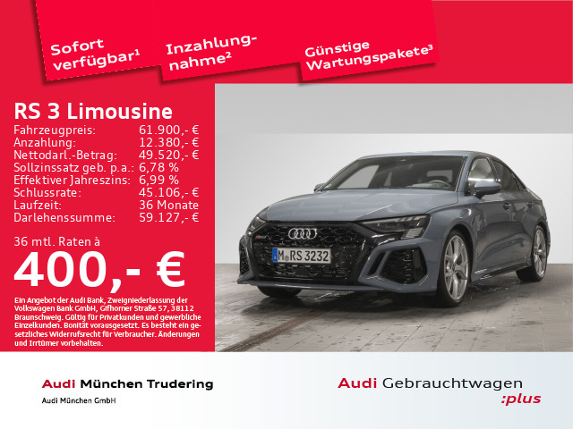 Audi RS3 Limousine Assistenzpaket touch vo