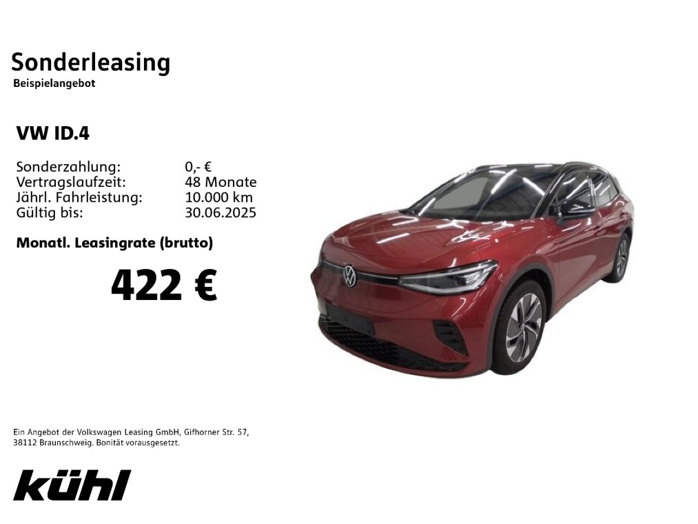 ID.4 GTX 4M mit Infotainment-Paket Wärmepumpe CCS IQ.Light 360° DCC IQ.Drive Pano ACC Kessy Navi AHK App 21"