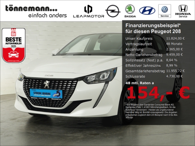 208 ACTIVE PURE TECH+LED+SITZHEIZUNG+DAB+KLIMAANLAGE