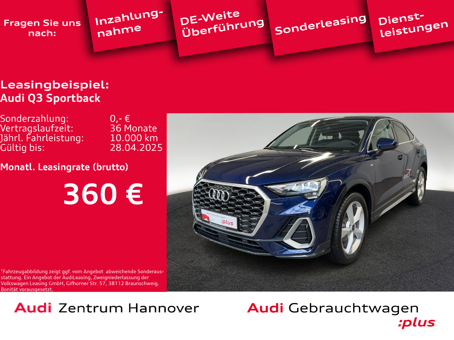 Q3 Sportback S line 35 TFSI AHK virtual ACC Navi