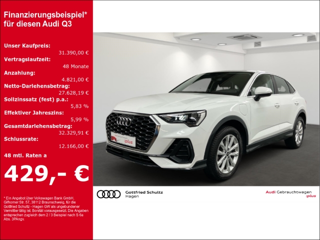 Q3 Sportback 45 TFSIe S-tronic LED MMI SHZ DAB