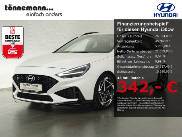 i30cw FACELIFT T-GDI N-LINE 48V DCT+VOLL LED+NAVI+RÜCKFAHRKAMERA+SITZ-/LENKRADHEIZUNG+SPORTSITZE