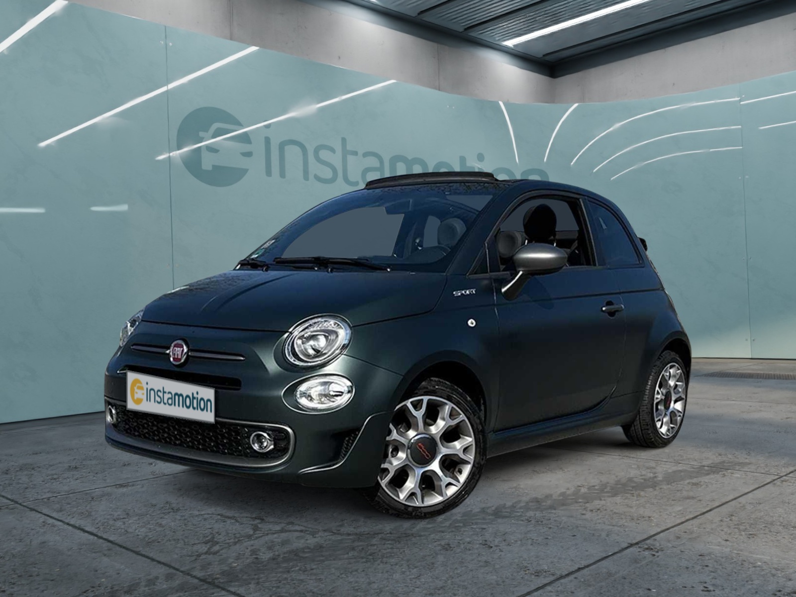 Fiat 500C 1.0 Rock Star Hybrid Matt Grün