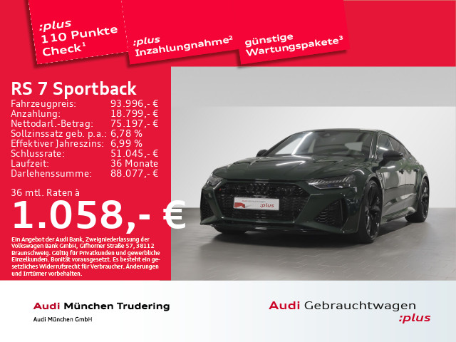Audi RS7 Sportback INDIVIDUAL Dynamik Laser 280kmH