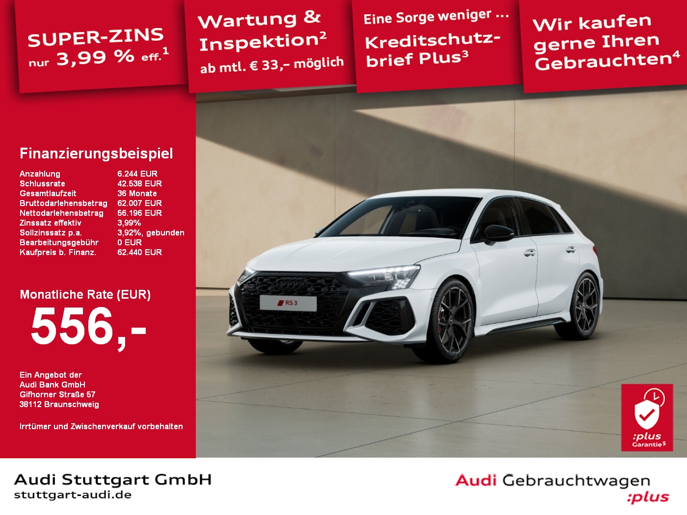 RS 3 Sportback S tronic Matrix SHZ Keyless VC