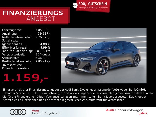 RS 6 Avant qu PANO B&0 Adv. AHK ACC Kameras HuD